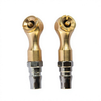 Buse de gonflage de pneus en laiton robuste à débit fermé avec connecteur rapide pour pneus de voiture, camion, moto et vélo