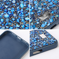 Coque de téléphone élégante et scintillante avec protection en TPU+PC, ornée de cristaux colorés pour iPhone 18 17 16 15 14 13Pro/Max