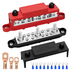Barre omnibus 12V 250A, blocs de distribution d'énergie électrique, barre omnibus à goujons M8 pour batteries, systèmes marins, automobiles et solaires - Product Image 1