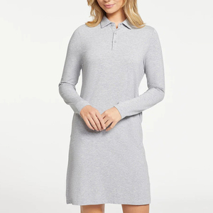 Vestido de polo de <span class=keywords><strong>tenis</strong></span> de manga larga para mujer con logotipo personalizado, ropa deportiva de golf al por mayor con estilo dulce para profesores y personal de oficina - Product Image 4