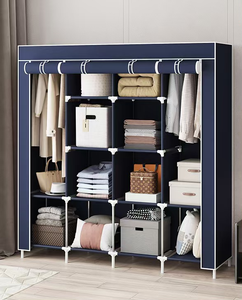 Armoire de rangement pliable en tissu pour chambre à coucher, système de rangement pliant, armoire de rangement en tissu - Product Image 5