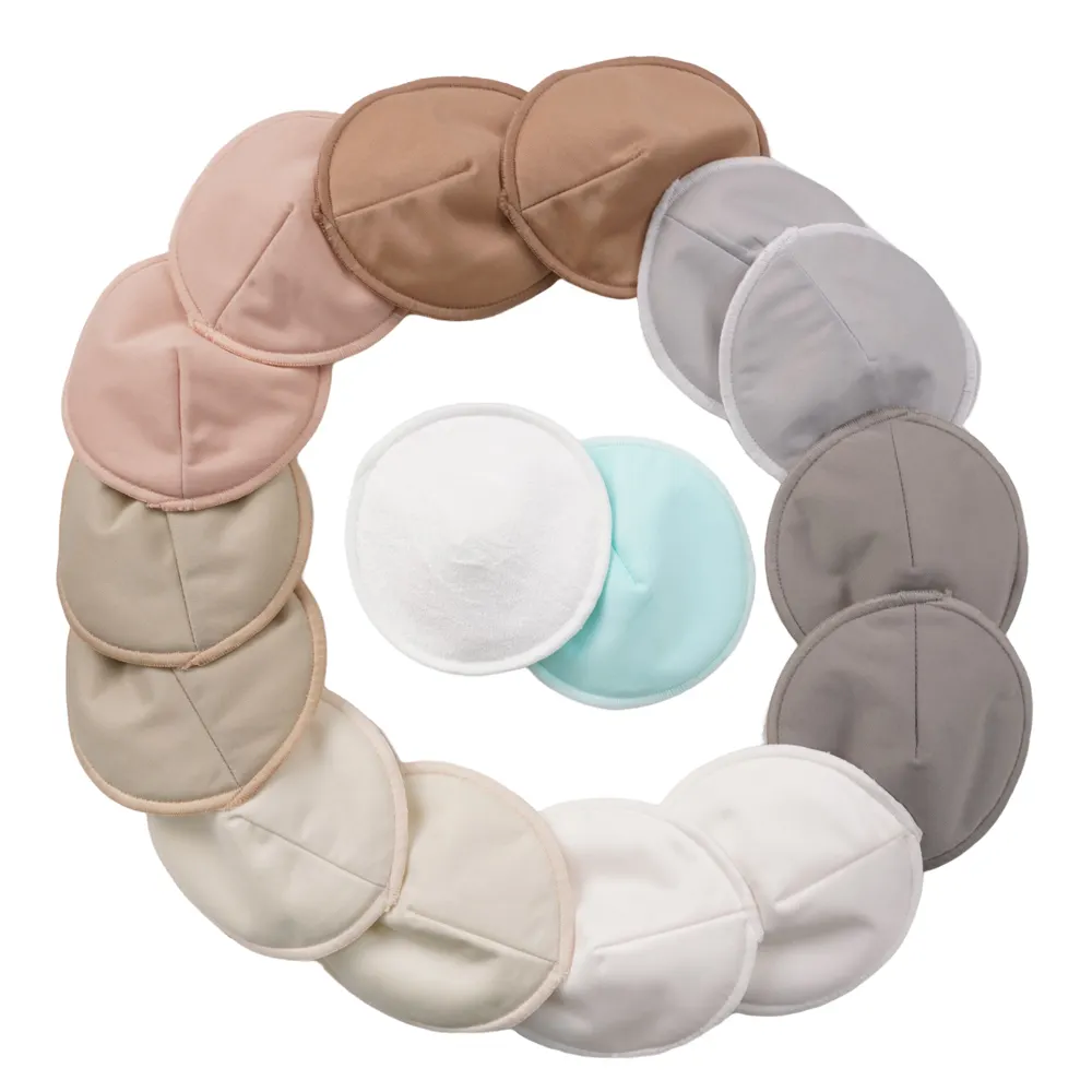 Fabrieksprijs Herbruikbare Biologische Bamboe Borstverpleegkussens Voor Vrouwen Borstvoeding Baby Wasbare Contour Bh Pads Met Doos