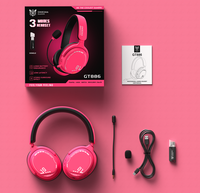 Auriculares Inalámbricos para Juegos Onikuma GT886, Sonido Envolvente 7.1, Batería de 1000 mAh, Auriculares para Gamers con Micrófono para PC, PS4, Switch