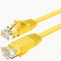 Cable de Red UTP Cat6 de Shenzhen D-sunty para Internet de Alta Velocidad, Cable Plano para Hogar y Oficina, Amarillo, IPTV y WiFi para Umidigi