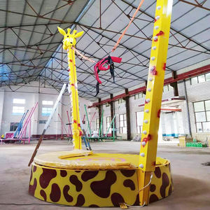 Trampoline à ressorts rond pour enfants, girafe mignonne, 2,1 m de diamètre, lit de saut adorable, <span class=keywords><strong>KALUEN</strong></span> D350 - Product Image 3