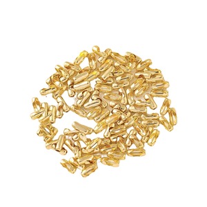 Cadena de cuentas de cobre con cierre cónico chapado en forma de baguette para la fabricación de collares B52 - Product Image 5