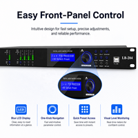Procesador de Altavoces Digitales LB204, Procesador de Audio DSP, Construcción Metálica, Conectividad XLR para Sonido Envolvente y Canto