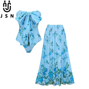<span class=keywords><strong>Maillot</strong></span> <span class=keywords><strong>de</strong></span> <span class=keywords><strong>bain</strong></span> une <span class=keywords><strong>pièce</strong></span> <span class=keywords><strong>bandeau</strong></span> floral personnalisé JSN 2026 pour femme avec robe <span class=keywords><strong>de</strong></span> plage imprimée tendance - Product Image 1