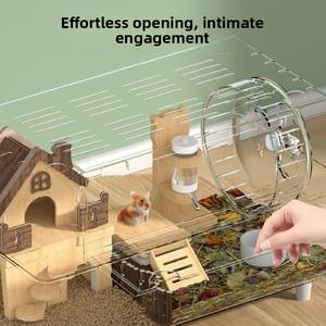 Cage pour <span class=keywords><strong>hamster</strong></span> Jesse, transparente en acrylique, économique, extra-large, villa de luxe, 50 cm, pour <span class=keywords><strong>hamster</strong></span> doré, maison spéciale rectangulaire - Product Image 3