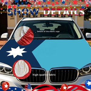 Drapeau de capot de voiture élastique très populaire, drapeau de l'État du Minnesota (USA), nouveau drapeau personnalisé de l'État du North Star, couverture de capot moteur extérieure - Product Image 4