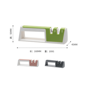 Kitchen <b>Knife</b> <b>Sharpener</b> Multi Grit Manual Stainless Steel 3 In 1 For Home Use - Product Image 4