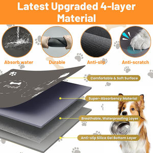 Factory Sale Rutsch feste schnell trocknende Haustier Katze Hundefutter Wasserschale Matte Benutzer definierte weiche Kieselgur Haustier Fütterung matte - Product Image 5