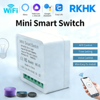 Interrupteurs intelligents Wi-Fi certifiés Tuya RKHK 16A, contrôle 1 canal, relais intelligent, disjoncteur d'automatisation, compatible Alexa Google