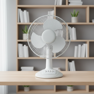 High Efficiency Low Noise Mechanical Control Plastic <b>Fan</b> for Household & Hotel Use with Oscillating and Color Box Packaging - Product Image 2