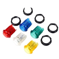 Petit bouton poussoir LED rond pour machine de jeu d'arcade, en matériau PC, haute durabilité, fonctionne à pièces, options multicolores, 1 million d'utilisations