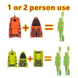 Itoo Tout Nouveau <span class=keywords><strong>Kayak</strong></span> de Pêche Modulaire en PEHD de 3M 10 Pieds pour une Personne avec Hélice Motorisée Détachable et Système de Pédalier à Volets - Product Image 3