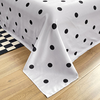 Parure de lit 4 pièces personnalisable en microfibre 100 % polyester 100TC, confortable, toutes saisons, motif géométrique moderne tissé et imprimé