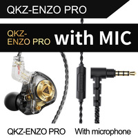Écouteurs filaires QKZ ENZO PRO de qualité supérieure, casque audio Hifi détachable 3,5 mm avec micro et basses pour iPhone, sport et gaming