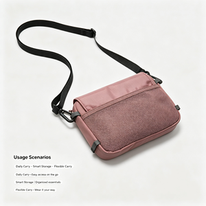 Pochette bandoulière modulaire 1,3 L en tissu résistant à l'eau pour les voyages et la marche avec crochets réglables, détails réfléchissants, personnalisable - Product Image 4
