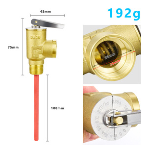 Válvulas <span class=keywords><strong>de</strong></span> Alivio <span class=keywords><strong>de</strong></span> Presión y Temperatura <span class=keywords><strong>de</strong></span> Agua Manuales TMOK Niche DN15 1/2" 10 Bar 150 PSI 210 Grados 99 con <span class=keywords><strong>Seguridad</strong></span> - Product Image 3