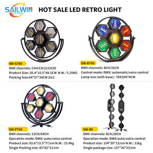 Sailwin DJ Lumières LED Rétro Lumière 7X60W COB Pixel RGBW LED Vintage Mini LED Matrice et Projection Faisceau Lumières pour Événement Sur Scène - Product Image 6