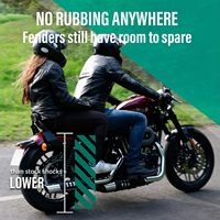 Kit de Suspensión Trasera ZCLH de 10.5 Pulgadas/267 mm para Bajar la Altura de la Motocicleta, para Modelos Touring de 1980 en Adelante, Sportster de 1983 en Adelante y Dyna de 1991 en Adelante