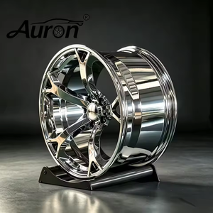 Jante en alliage d'aluminium chromé Auron 5x17 monobloc moulée pour voiture de tourisme, amélioration de la performance, PCD 114,3 mm, roues forgées - Product Image 3