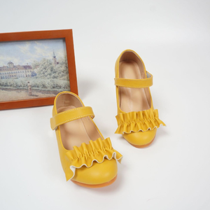 Zapatos de Tacón Alto para Niñas, Nuevos Zapatos de Princesa con Flores Amarillas para Niñas Pequeñas, Zapatos para Fiestas, Cumpleaños y Actuaciones - Product Image 5