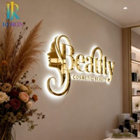 Signalétique commerciale personnalisée en usine, lettres 3D rétroéclairées par LED, signalétique de bâtiment en acier inoxydable, signalétique de magasin en métal et acrylique