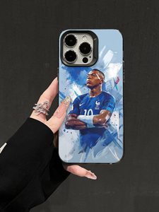 <span class=keywords><strong>Coque</strong></span> d'<span class=keywords><strong>iPhone</strong></span> avec impression artistique de stars du football français, <span class=keywords><strong>coque</strong></span> anti-chute en aquarelle pour les fans, <span class=keywords><strong>coque</strong></span> de téléphone personnalisée, <span class=keywords><strong>coque</strong></span> pour <span class=keywords><strong>iPhone</strong></span> 15 Pro Max - Product Image 2