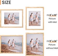 Juego de 5 Marcos para Fotos Upsimples de 11x14, Exhibe Fotos de 8x10 con Paspartú o 11x14 sin Paspartú, Marcos de Fotos para Galería de Pared