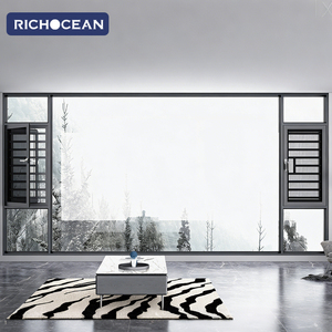 Finestre a Battente in Alluminio RICHOCEAN Antiuragano con Doppio Vetro Temperato per Ville e Case - Product Image 3