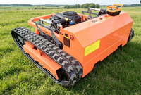 Tondeuse à gazon industrielle diesel quatre temps sans fil télécommandée Black Knight la plus vendue, haute efficacité, norme Euro