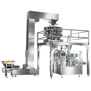 เครื่องบรรจุถุงสำเร็จรูปแบบหลายหัวชั่งน้ำหนักสำหรับถั่ว ลูกอม ผลไม้อบแห้ง และเม็ดผง |   ถุงซิปล็อคแบบตั้งได้ทรงแบน - Product Image 1