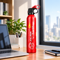 Extincteur compact à base d'eau rouge de 610 ml, portable, pour la sécurité incendie d'urgence à la maison, au bureau et en extérieur