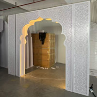 Panneau mural personnalisé de style marocain, toile de fond pour événements et mariages, décoration de scène, arche, toile de fond blanche avec éclairage LED