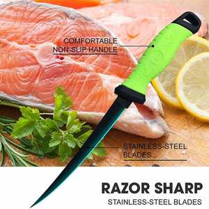 Cuchillo Portátil de Acero Inoxidable para Pescado, Herramienta Antiadherente para Cortar Carne, para Uso en Exteriores, Material Metálico - Product Image 4