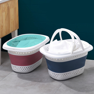 Panier à <span class=keywords><strong>linge</strong></span> pliable en plastique pour bébé, idéal pour les espaces restreints de la salle de bain ou des toilettes - Vente en gros - Product Image 5