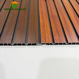 Panel de PVC Moderno de Lujo <span class=keywords><strong>en</strong></span> Color Nogal Oscuro con Borde Gris, Impermeable y Absorbente de Sonido, Estilo Wabi-Sabi, Diseño Gráfico para Fondo de Sala de Estar - Product Image 5