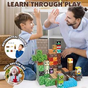 Blocs de construction magnétiques, <span class=keywords><strong>cubes</strong></span>, 100 pièces, ensembles en plastique, jeux éducatifs STEM, tuiles magnétiques empilables, 2 cm, pour <span class=keywords><strong>les</strong></span> enfants de 14 ans et plus, garçons et filles - Product Image 4