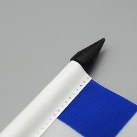 Drapeau de bureau de la Grèce en gros, 14x21cm, mini drapeau grec de table, base noire, support en plastique, décoration de bureau, drapeau national