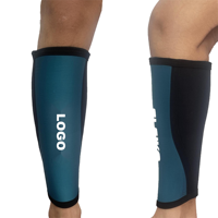 Protège-tibias réglables personnalisables avec logo, de haute qualité, et attelles de compression en néoprène pour mollets, soutien ajustable pour tibias et mollets.