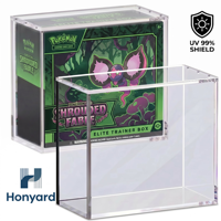 Étui en acrylique transparent Honyard personnalisé avec protection UV à 99 % pour collection TCG Mega Phantom Charizard X Ex Ultra-Premium facile à utiliser