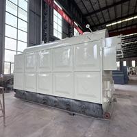 Chaudière à vapeur horizontale DZH 1t 2t pour charbon, bois, biomasse, pyrolyse de pneus, chaudière à eau chaude industrielle