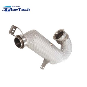Downpipe FlowTech SS304 avec bouclier thermique pour Mercedes-Benz AMG GT50 GT53 X290 M256 3.0T – 200 cellules, haut débit, sport, montage direct - Product Image 2