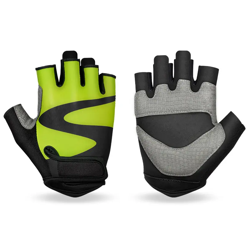 Demi-doigt de haute qualité enfants anti-dérapant imprimé personnalisé gants de cyclisme prix usine hommes