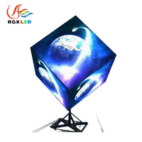 Schermo LED Cubo Rotante RGX P2 640*640mm per Interni, Display Digitale con Garanzia di 3 Anni, Frequenza di Aggiornamento 3840Hz, Display LED Magico