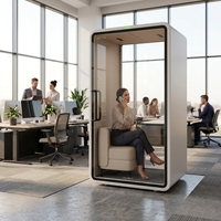 Cabine de bureau insonorisée à prix d'usine, pod acoustique modulaire pour appels téléphoniques, pour l'intimité au travail
