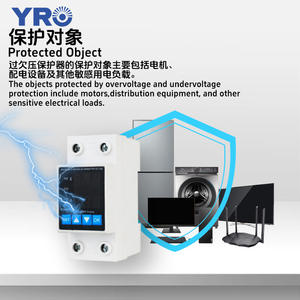 Protecteur de surtension et de sous-tension Yro 40 63 80A avec affichage numérique, disjoncteur miniature réglable, série Yrvp 3 en plastique pour basse tension - Product Image 4