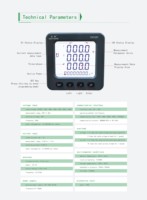 Compteur d'énergie intelligent EastSong ES72ZY/K2 à trois phases avec écran LCD, protection IP65, surveillance quatre quadrants, RS485 Modbus, harmoniques 2-31